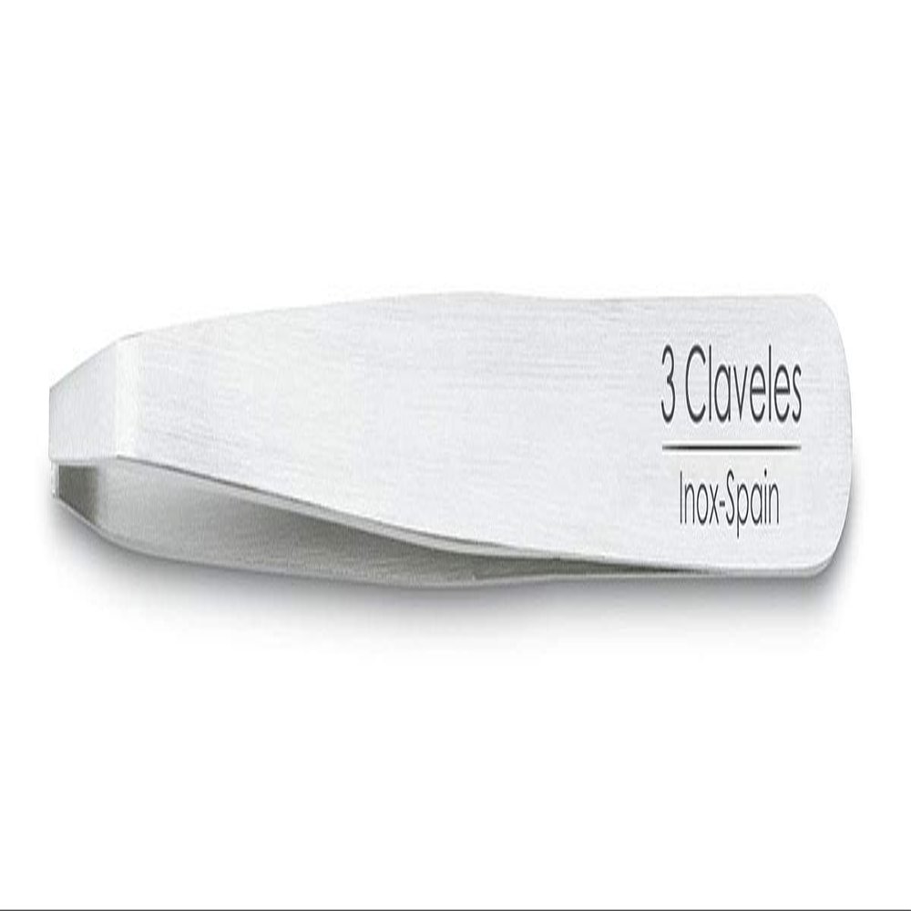 3 Claveles 12262 - Stainless steel, shaving tongs, crab tip 10 cm