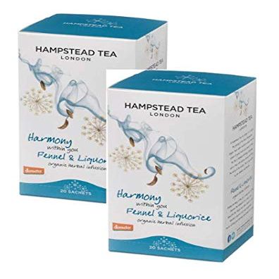 2 x 20 Sachets - Hampstead Tea London Organic Fennel Liquorice Infusion