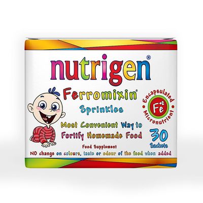 Nutrigen Ferromixin Sprinkles  Iron & Micronutrient Powder for Babies & Toddlers, 30 Sachets