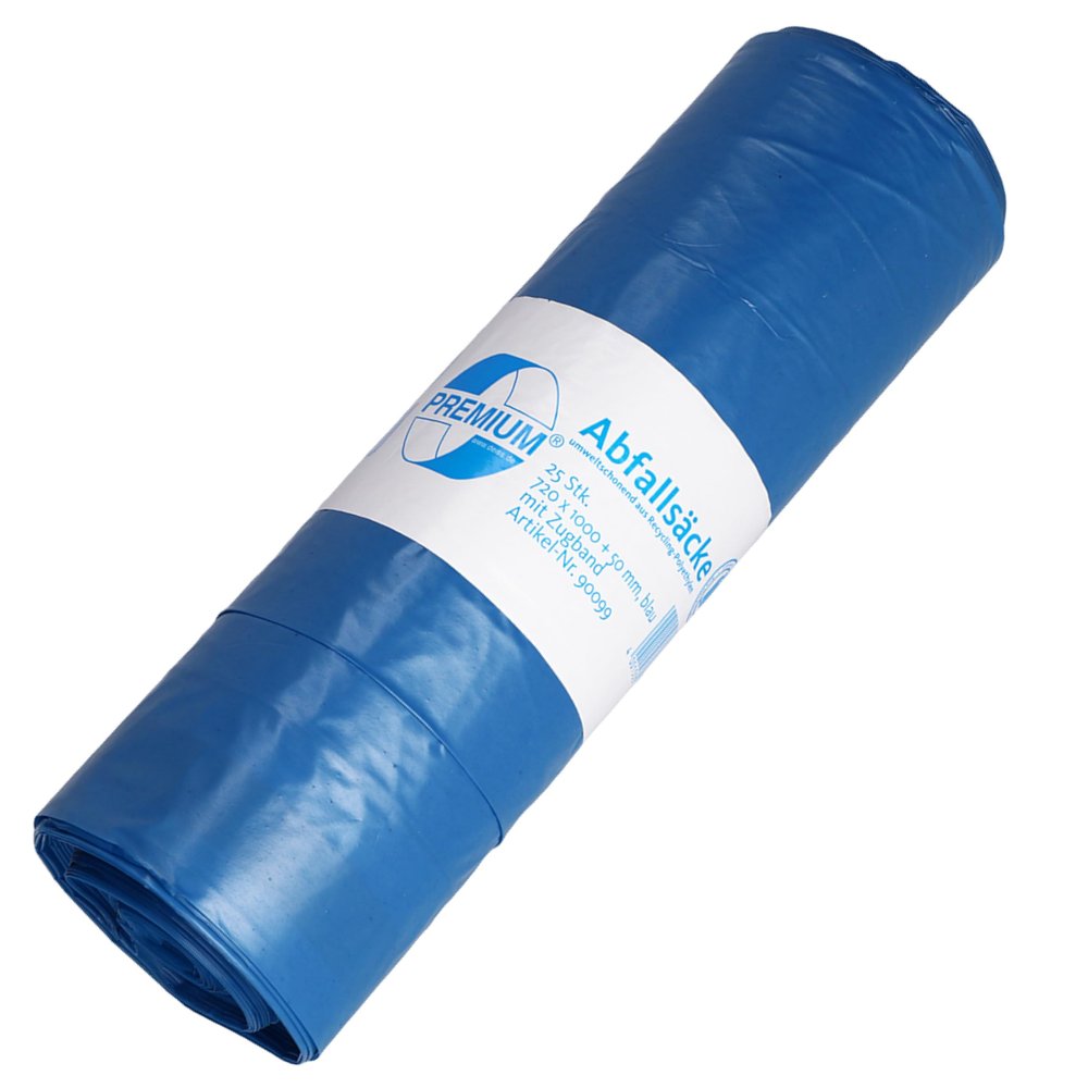Deiss Premium Refuse Sacks/Rubbish Bags, Blue, 120 Litres