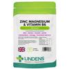 Lindens Zinc, Magnesium and Vitamin B6 Complex Tablets - 90 Pack - Reduction of Tiredness and Fatigue - UK Manufacturer, Letterbox Friendly view 1