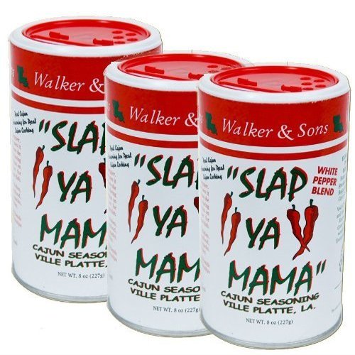 Slap Ya Mama White Pepper Blend-THREE 8oz Canisters by Slap Ya Mama