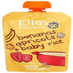 Ellas Kitchen - Banana & Apricot Baby Rice - Stage 1 - 120g x 7