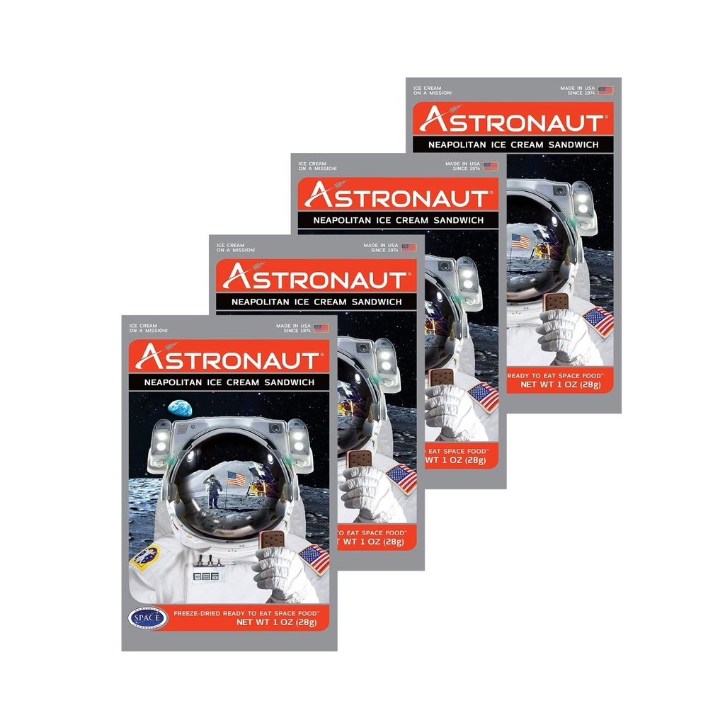 Astronaut Space Food - Neapolitan Ice Cream Sandwich (4 Packets)