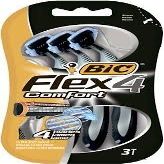 Bic Flex 4 Comfort 4-blade Moveable Blades Shaver Mens Razors 3-count (1 Pack)