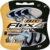 Bic Flex 4 Comfort 4-blade Moveable Blades Shaver Mens Razors 3-count (1 Pack)