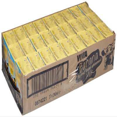 Viva Banana Flavoured Milk Cartons - 27x200ml