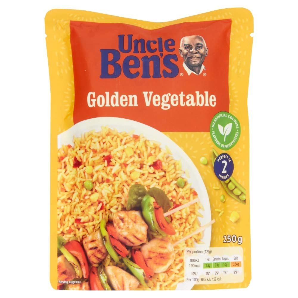 Uncle bens golden vegetable rice 250g, Pack of 6