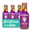 Arizona Fruit Punch Juice, Pack of 6 x 500ml PET Bottles, Multi-Fruit Blend with Pear Kiwi Pineapple Apple Mango, No Artificial Colours or Preservatives view 1