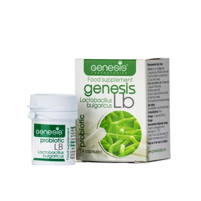 Genesis LB Probiotic with Lactobacillus Bulgaricus 14 Capsules of 240 mg