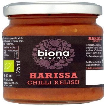 Biona Org Harrissa Chilli Relish 125g X 4 (Pack of 4)