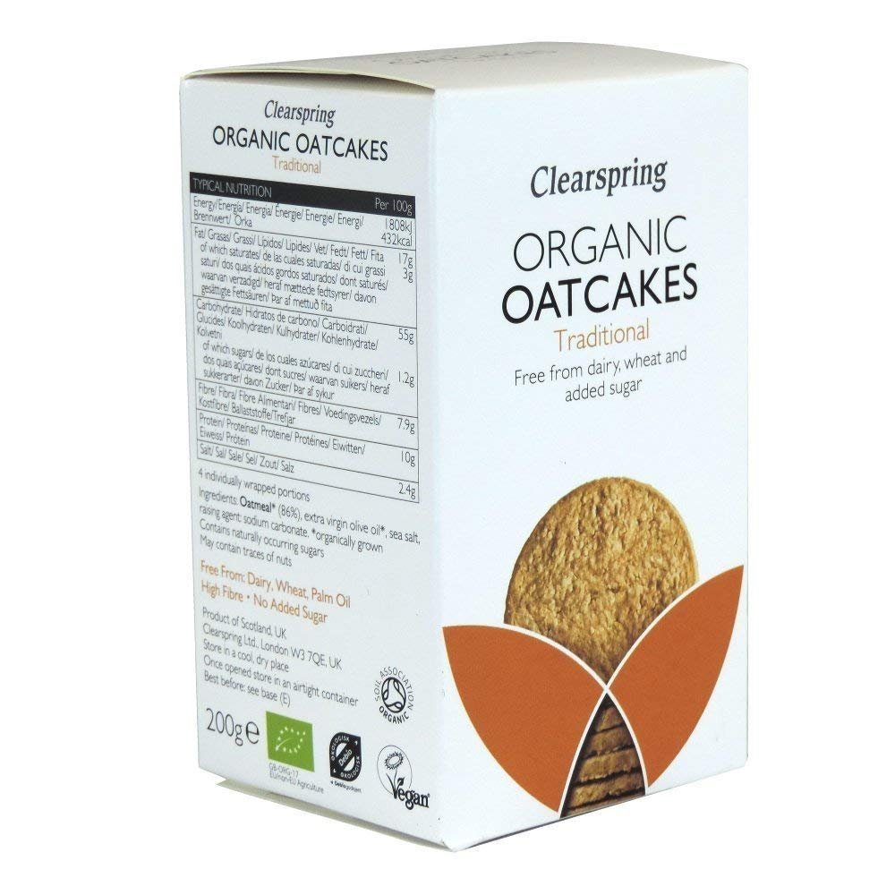 Clearspring Organic Oatcakes - Traditional 150g X 6 (Pack of 6)