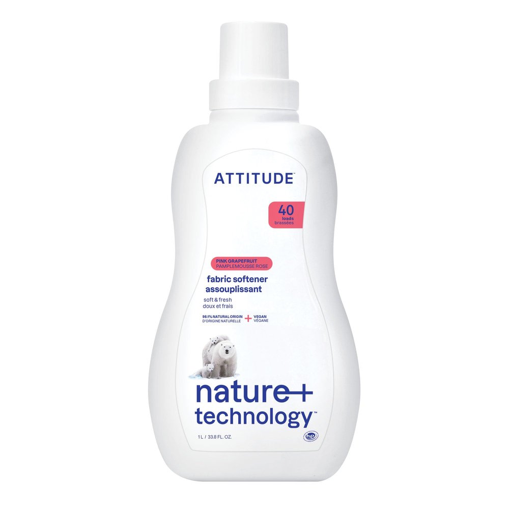 Attitude Fabric Softener 40 Loads, Pink Grapefruit, 33.8 Fluid Ounce