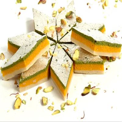 Ghasitaram Gifts Indian Sweets - Tirangi Katli (800 GMS)
