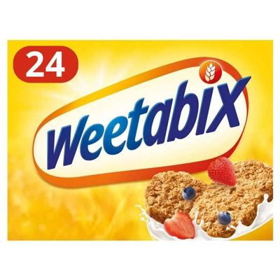 Weetabix Original 24 Biscuits  100% Wholegrain & High Fibre  Source of Iron & Vitamin B1  UKs No.1 Breakfast Cereal