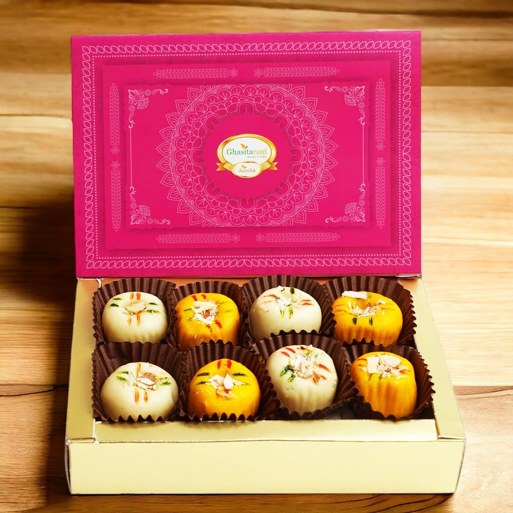 Ghasitaram Gifts Indian Sweets - Mawa Peda (White)(200grms)
