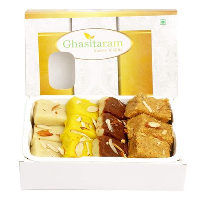 Ghasitaram Gifts Indian Sweets - Mawa Barfis Box (200 GMS)
