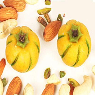 Ghasitaram Gifts Sugar Free Sweets - Yellow Melons 200 GMS