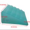 OBBO MED HR-7510 Inflatable Portable Bed Wedge Pillow with Velour Surface for Sleeping, Travel, Trip Vacation, Horizontal Indention Prevent Sliding, 23" x 22" x(7.5"~1.5"), Cyan view 2