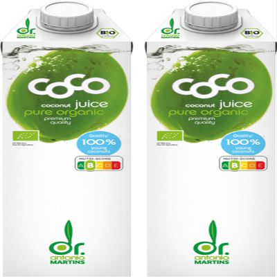 Dr Martins Coco Juice Organic Pure Coco Juice 1000ml X 2 (Pack of 2)