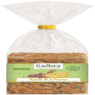 Dr Karg Spelt with Emmental Cheese Crispbread 200 g (Pack of 2)