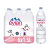 Evian Still Natural Mineral Water, 6 x 1.5L view 1