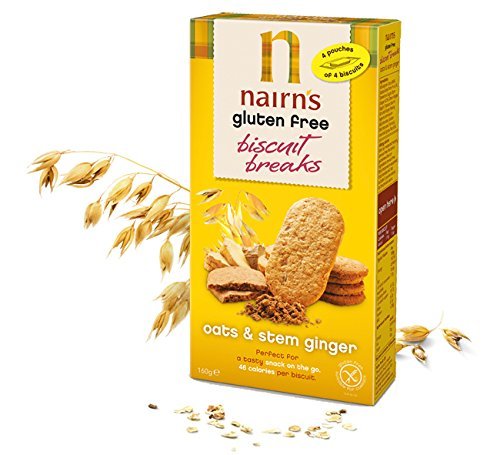 (Pack Of 2) - Gluten Free Biscuits Breaks Oats & Stem Ginger | NAIRN'S OATCAKES