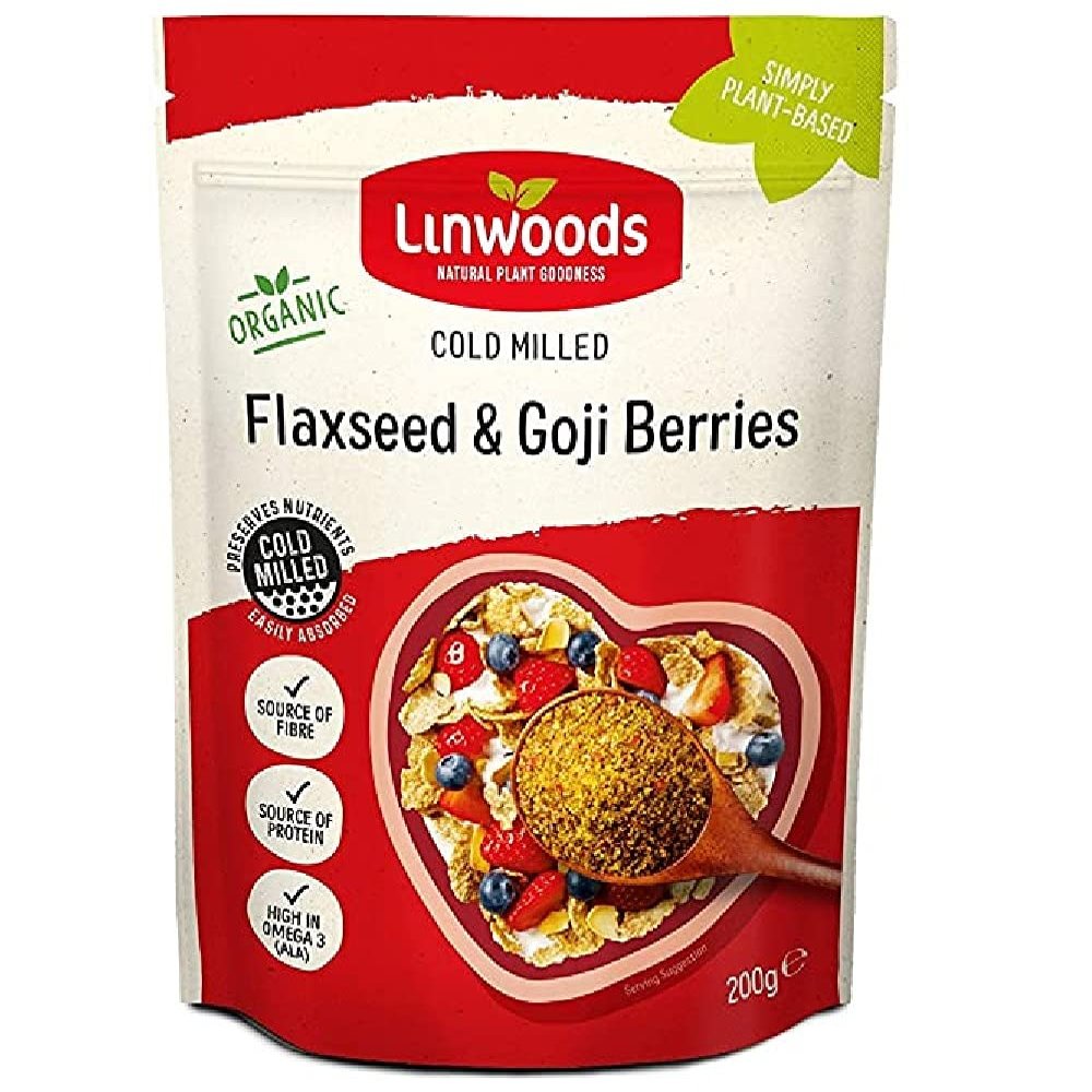 (Pack Of 10) - Sun Dried Goji Organic Milled Flaxseed | LINWOODS