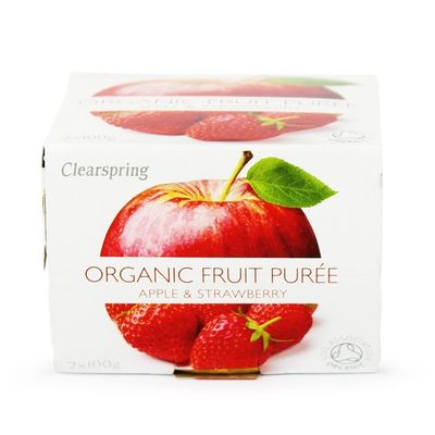 (Pack Of 4) - Organic Apple & Strawberry Puree | CLEARSPRING WHOLEFOODS