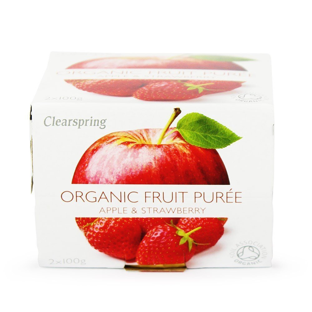 (Pack Of 4) - Organic Apple & Strawberry Puree | CLEARSPRING WHOLEFOODS