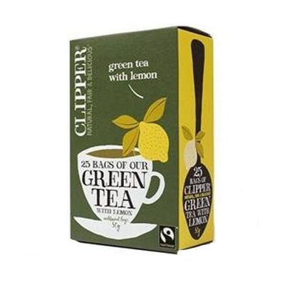 Clipper Organic Green Tea with Lemon - 6 x 20 bags