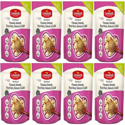 (Pack Of 8) - Milled Flaxseed, Almonds, Brazil Nuts & Q10 | LINWOODS