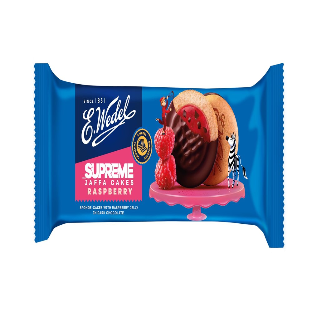 E.Wedel Supreme Raspberry Jaffa Cakes 147 g (Pack of 12)