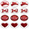 12x 2" Valentines Day Mix 5cm PRE-CUT PREMIUM RICE PAPER Edible cake Toppers view 1