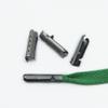 100 Pcs Shoelace Tip Aglet ends Bullet Metal Lock Clips replacement for Shoe Lace GunBlack view 1