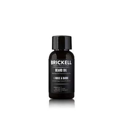 Brickell Men's Beard Oil for Men, Natural and Organic Argan and Jojoba Oil to Strengthen and Soften Hair, 30 ml, Scented
