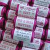 100 PERSONALISED BABY PINK MINI LOVE HEARTS SWEETS - JUST MARRIED MR AND MRS view 1