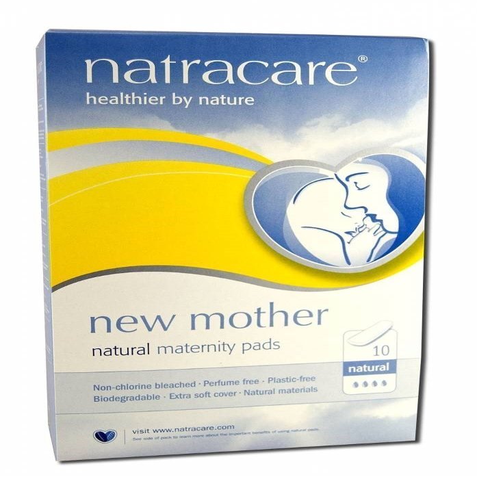 (6 Pack) Natracare Natural Maternity Pads with Organic Cotton, 10 Pads
