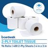 Boardwalk B6144 2-Ply Septic Safe Toilet Tissue - White (96/Carton) view 2