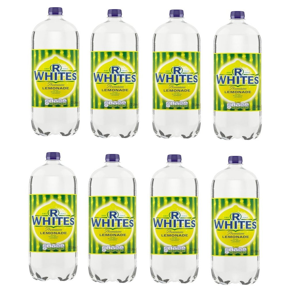 R Whites Lemonade 2L x 8 Total 16 Litre