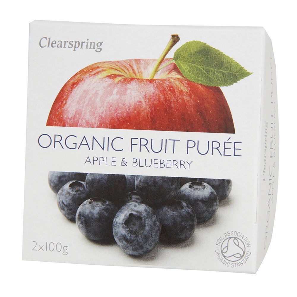 Clearspring Fruit Puree Apple & Blueberry 2 X 100 g (order 12 for trade outer)