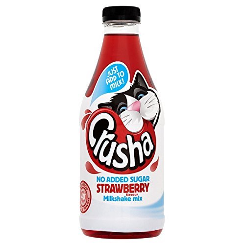 Crusha Strawberry Milkshake No Added Sugar Mix - 2 x 1 Litre