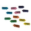 12 Edible Sugar Crayons; 4.2cm x 1cm Each; Birthday Etc, Handmade Cake/Cupcake Toppers/Decoration view 1
