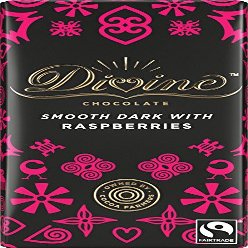 Divine Chocolate Dark Choc with Raspberries 100g by Divine Chocolate