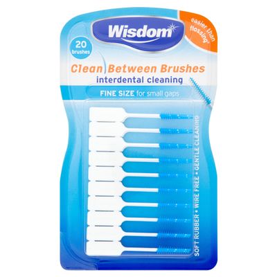 12 x Wisdom Clean Between Brushes x 20 Blue Fine