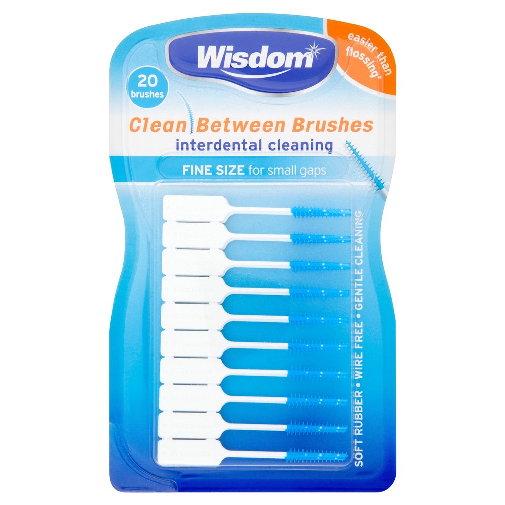 12 x Wisdom Clean Between Brushes x 20 Blue Fine
