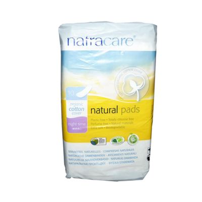 (2 Pack) - Natracare - Maxi Pads Night Time | 10 Box | 2 Pack Bundle by NATRACARE