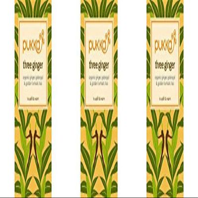 (3 PACK) - Pukka Herbs - Triple Ginger Tea | 20 sachet | 3 PACK BUNDLE by PUKKA HERBAL AYURVEDA
