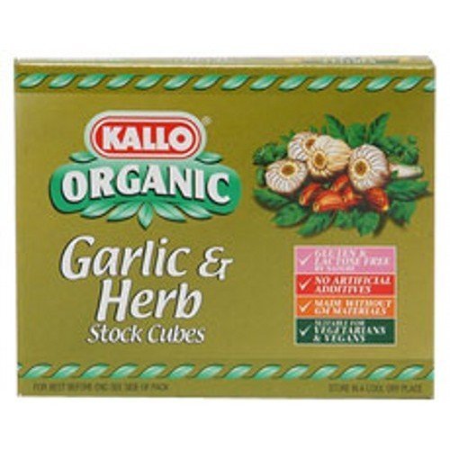 (10 PACK) - Kallo - Garlic & Herb Stock Cubes | 66g | 10 PACK BUNDLE by KALLO FOODS