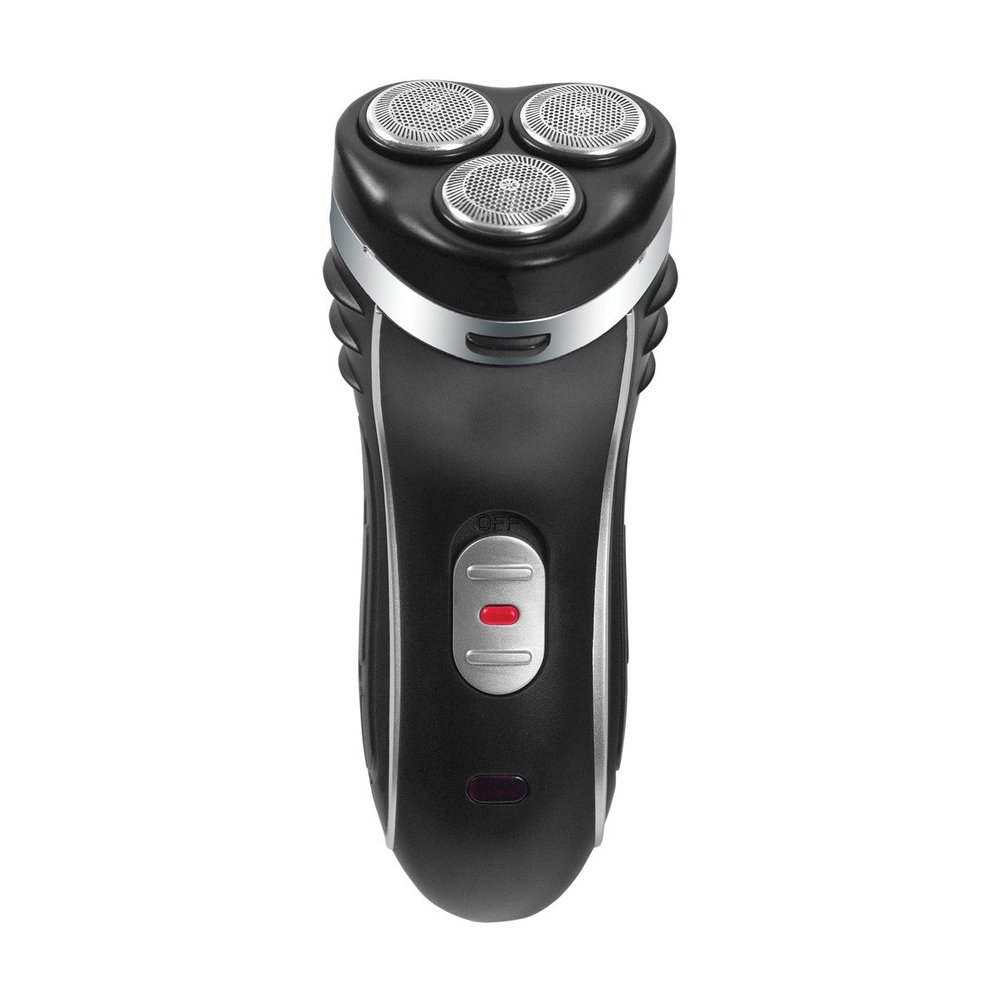 Bauer Professional 38780 Mens Electric Shaver/Three Flexible Rotary Heads/Ergonomic Grip/Pop-Up Sideburn Trimmer/Cordless & Rechargeable/Head, Face & Body Shaver